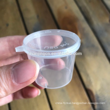 1oz 2oz PS PP disposable plastic 3 compartment food storage containers with mini portion microwave sauce cups with lid